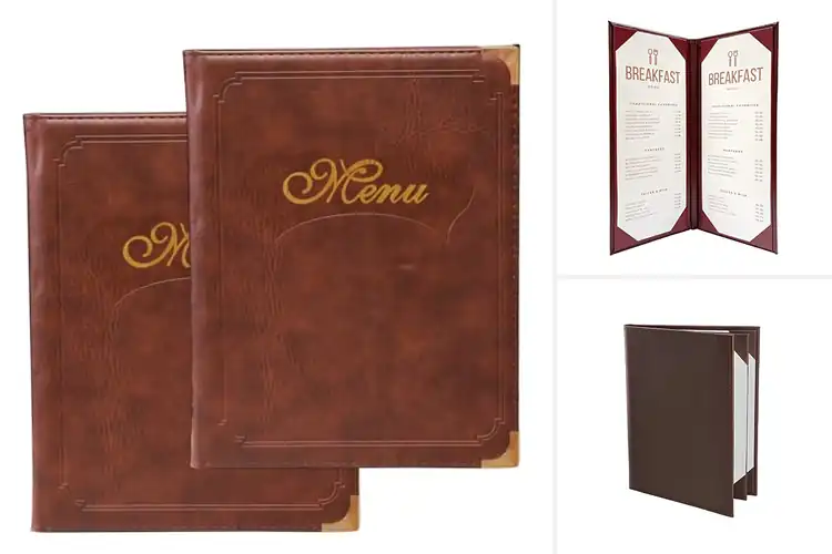 Detailed view of Best Faux Leather Menu Covers