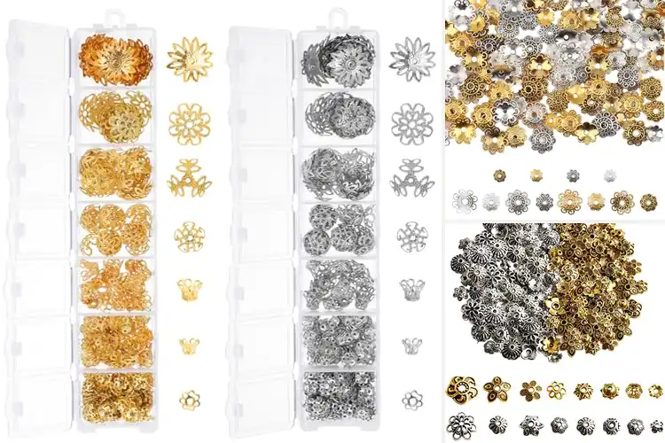 Detailed view of Best Gold and Silver Bead Caps: Elevate Every Craft Design