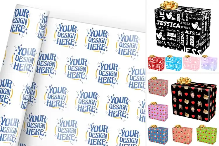 Detailed view of Best Personalized Gift Wrapping Papers