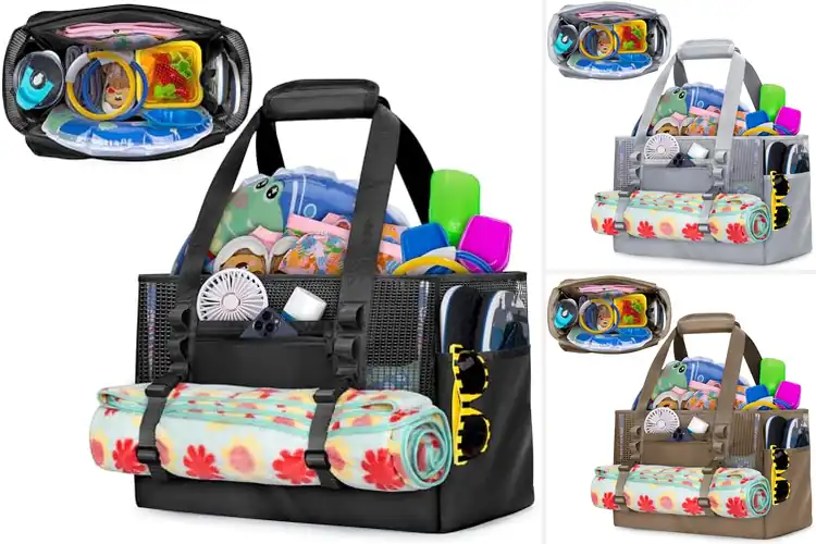 Detailed view of Best Pool Bags with Wet/Dry Pockets